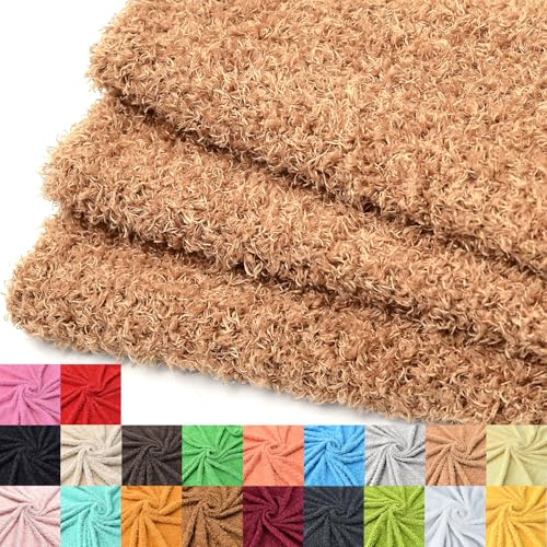 Surf turtle Faux Fur Fabric for Teddy Bears - Soft Craft Material 36''x59'' (Khaki,1 Yard)