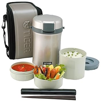 Vacuum Insulated Lunch Box, 3 containers, Double Wall, Warm Silver, LWU-B200 SE