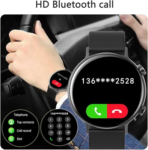 Miniatura 2 de WM Welly Merck Reloj inteligente para mujer (recepción de llamadasdial), pantalla táctil de 1.3 pulgadas, monitor de actividad física con frecuencia