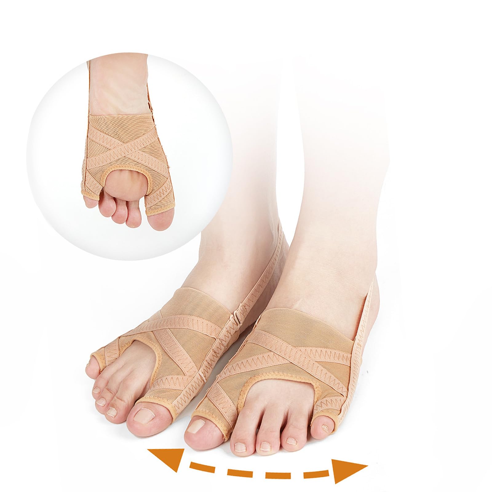 QICI Bunion Corrector Union Relief Protector Pain Relief Guards for the Thumb and Little Toe Non-Surgical Hallux Valgus Correction for Women and Men,
