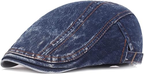 Quanhaigou Gorra de algodón plana Ivy Gatsby Newsboy para hombre, gorra de conducción de hiedra irlandesa ajustable