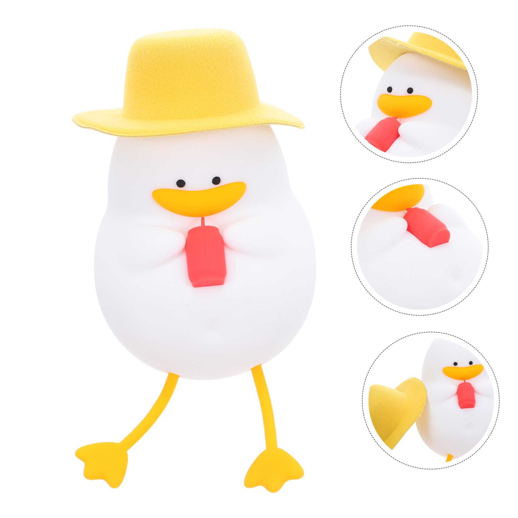 Angoily Luz de Noche de Guardería Luz LED para Dormir Forma de Pato de Silicona Control Táctil para Habitación Infantil