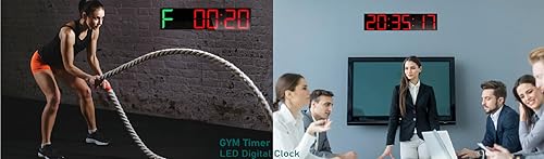 Miniatura 3 de Trípode de 26 pulgadas con temporizador de reloj de carrera enorme (números de 5.6 pulgadas), reloj digital de cuenta regresiva, con temporizadores