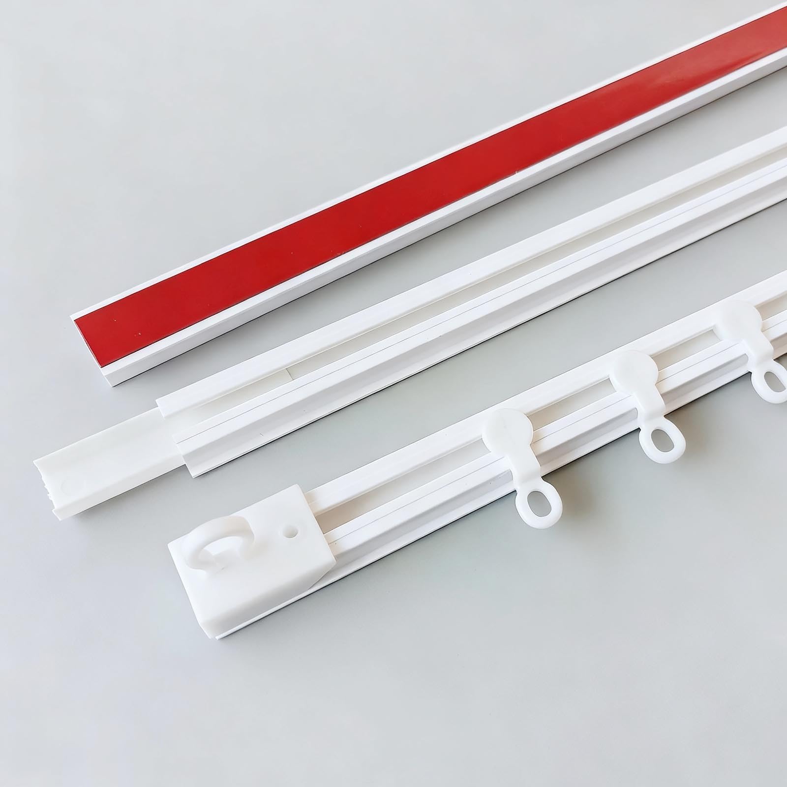 Rail rideau auto-adhésif sans perçage tringle plafond modulable 1m à 5m