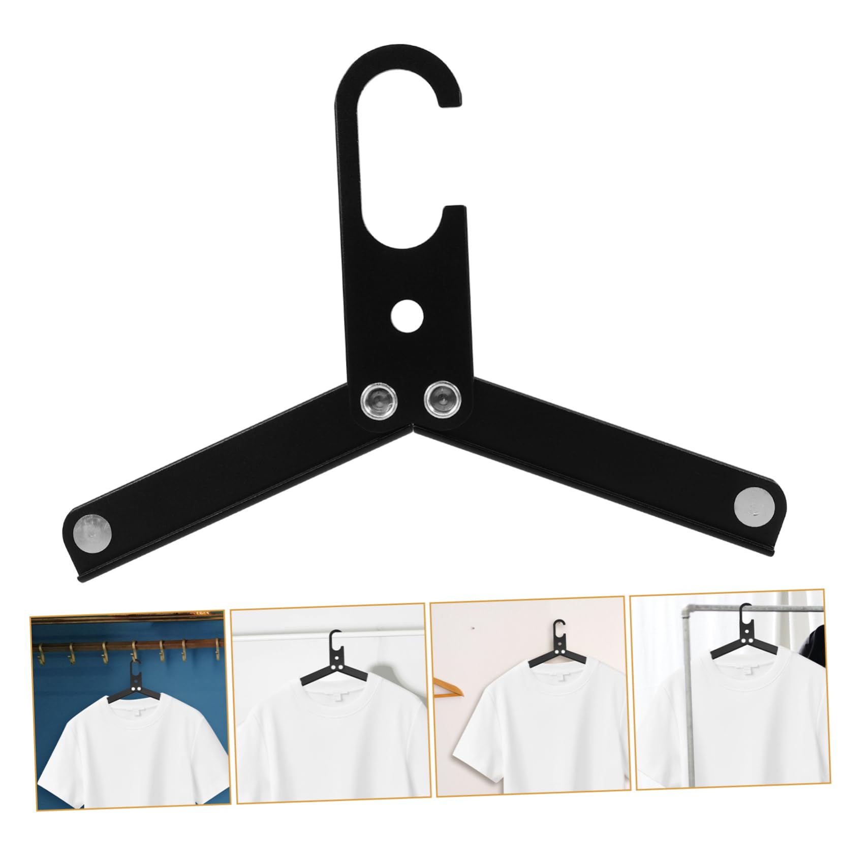 KOMBIUDA 3pezzi Grucce Pieghevoli in Inossidabile Grucce da Viaggio Organizer da Viaggio per Abiti Appendiabiti in Metallo Leggero e Pratico