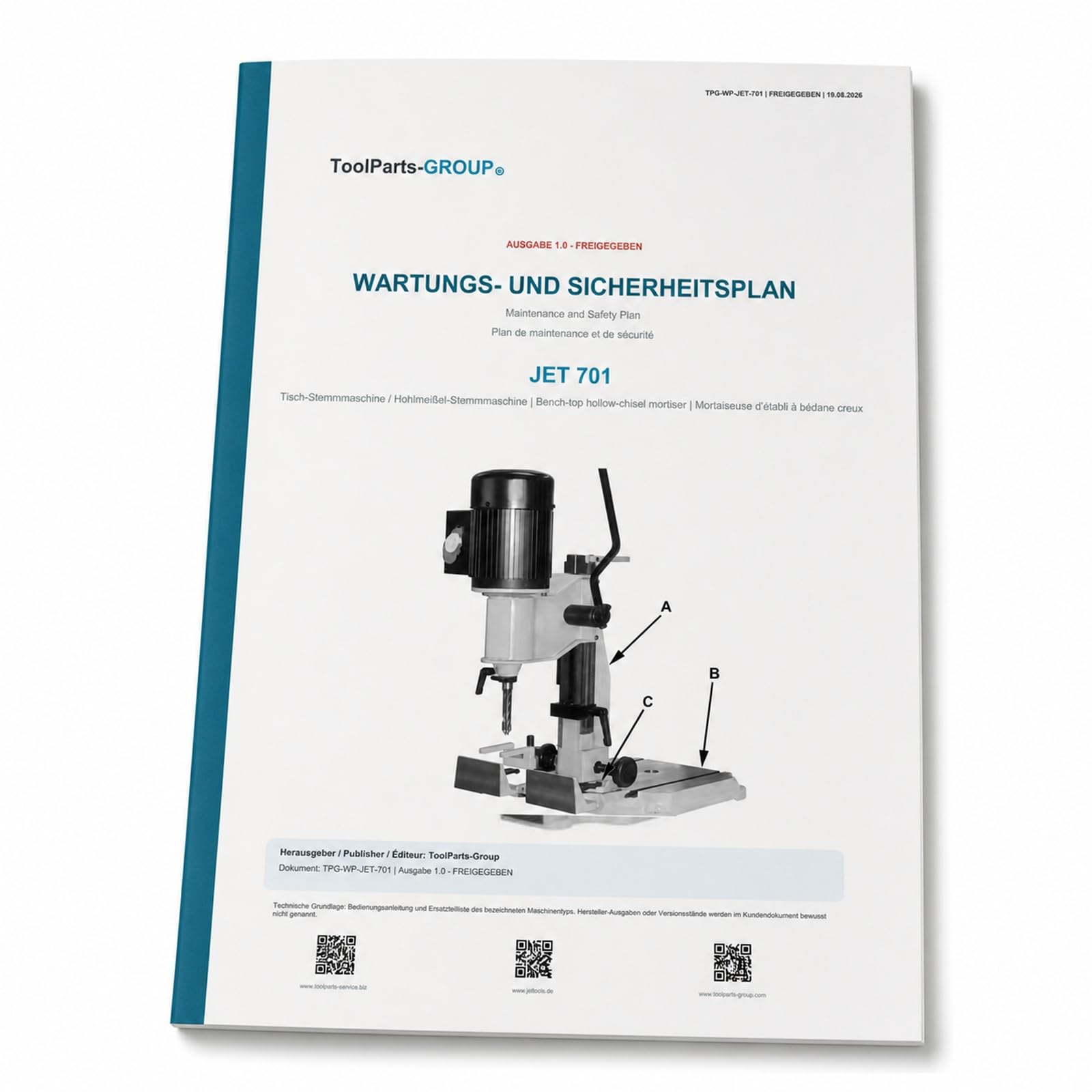 Wartungsplan für JET 701 - DE/EN/FR