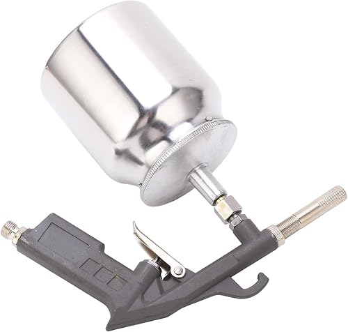 Miniatura 8 de Kit de pistola de chorro de arena, kit de herramientas de pistola de pulverización de chorro de arena con olla de aluminio de 750 CC para limpieza