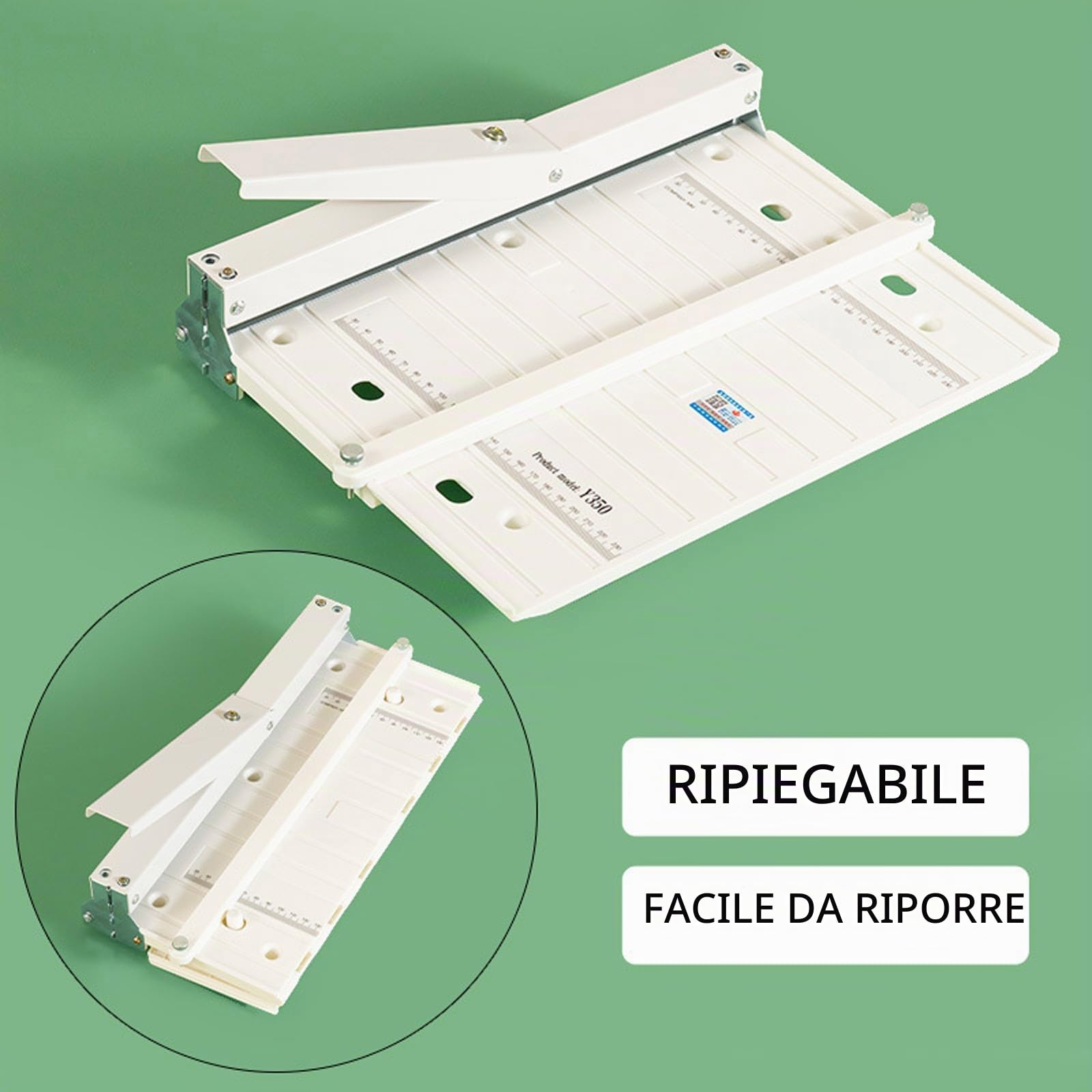 Piegatrice manuale – Strumento per piegare e segnare carta A3 resistente per uso commerciale in ufficio, ideale per carta A4, stampa libri, piegatura lettere e lavorazione di biglietti