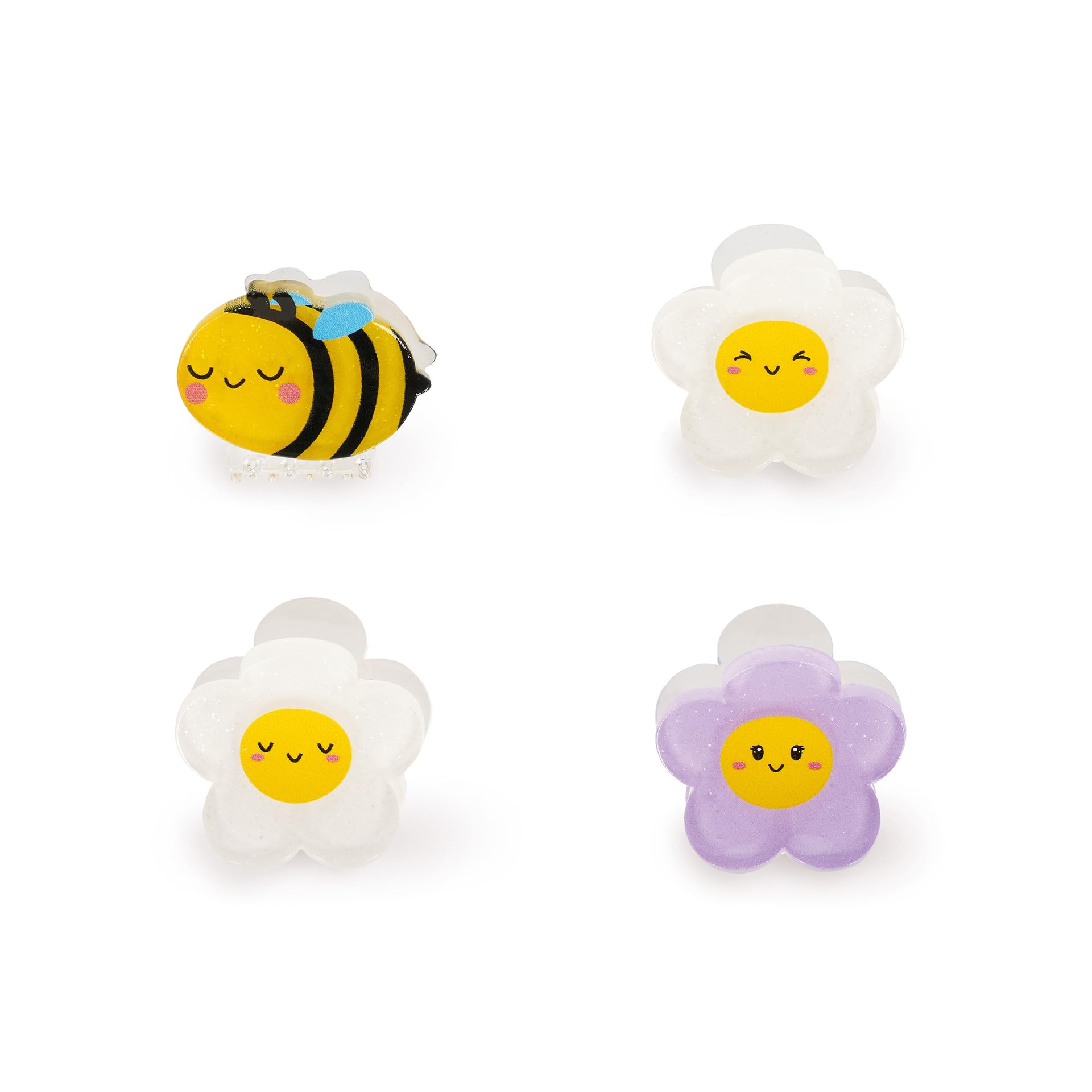 Legami - Set di 4 Mini Mollette per Capelli Clip Me Up!, Tema Bee, Fermagli per fare Acconciature e Styling, in PS, Acrilico, 2.5 x 2.5 x 1.5 cm - 3