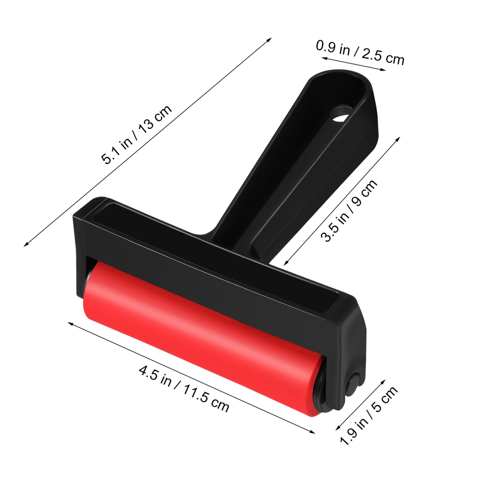 GLSTOY Art Supplies Red 2 Pack Foam Rollers for Printmaking Stamping Diamond Drawing