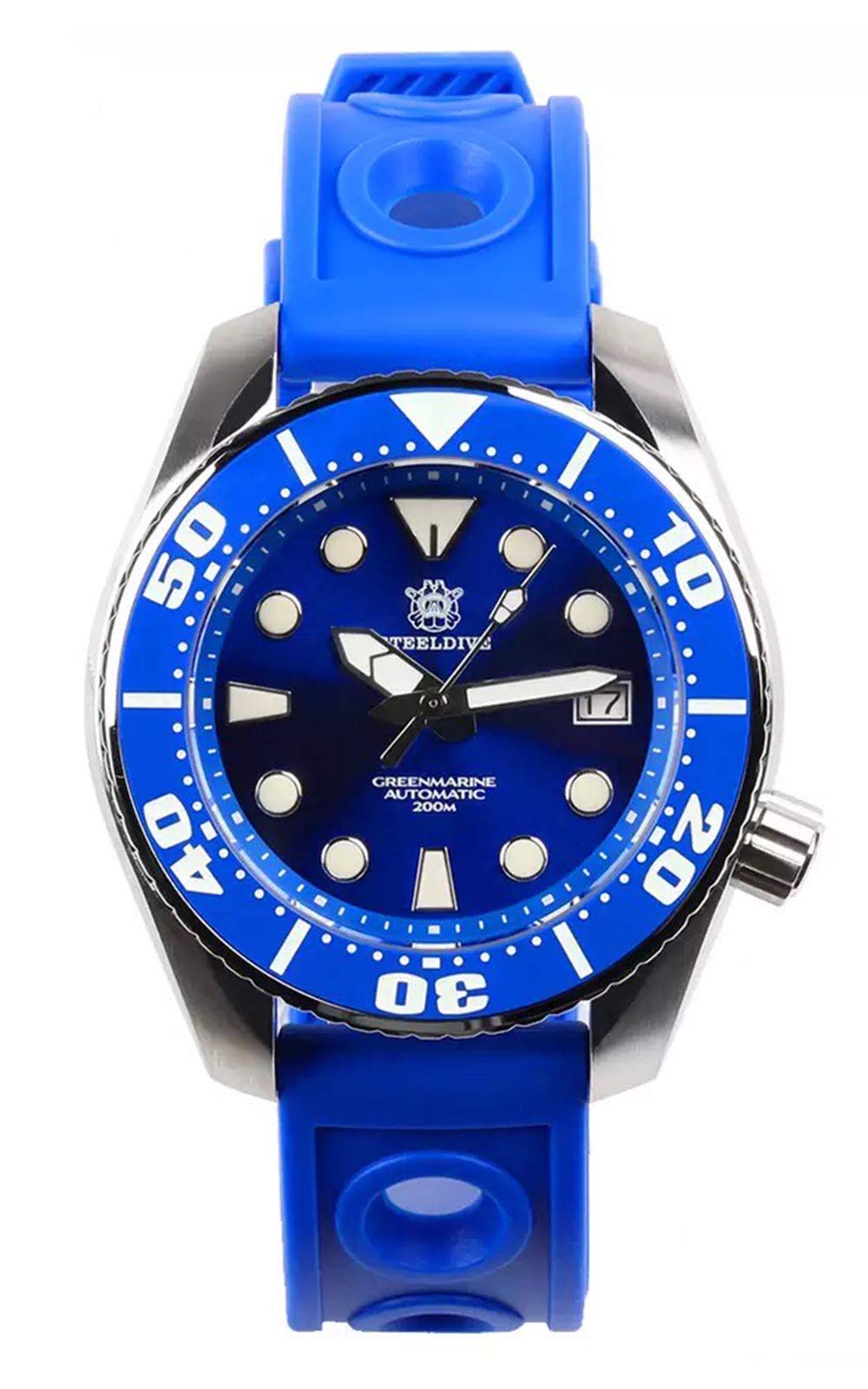 SteeldiveAUSteeldive SD1971 Diving Watch, Sumo 2020 ver, NH35, AR Sapphire, Lume, Blue, 200m Diver, BNIB