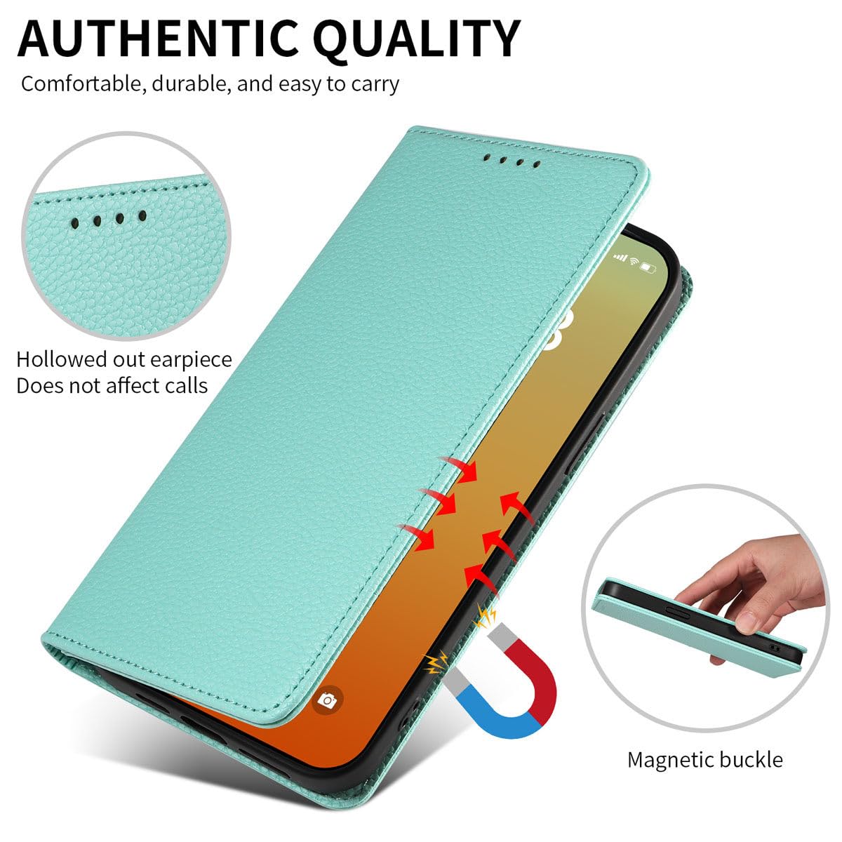 SNCLET Cover per Oukitel C50 5G Custodia a Libro in Pelle PU con