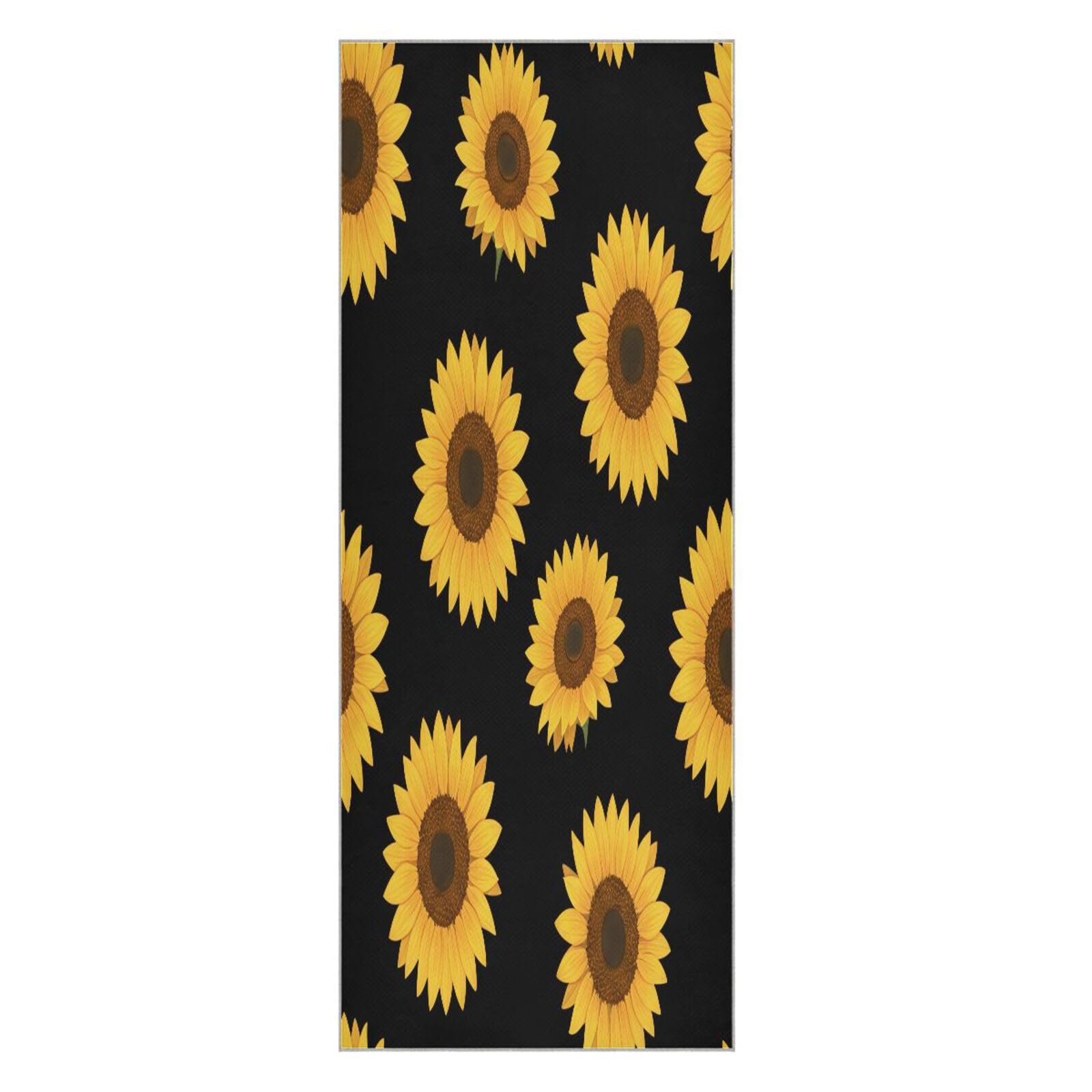 BURSTDDY Sunflower Hot Yoga Towel Absorbent Non Slip Yoga Mat Towel