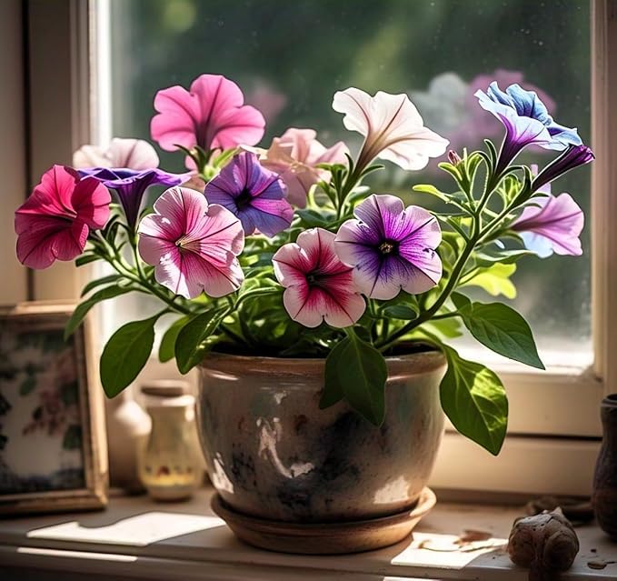 Image of Petunia Flower Seeds - Easy-to-Grow Annual Garden Seeds for Vibrant Blooms, Hanging Baskets, Containers & Pollinator-Friendly Gardens(Pack Of 200+ Seed)