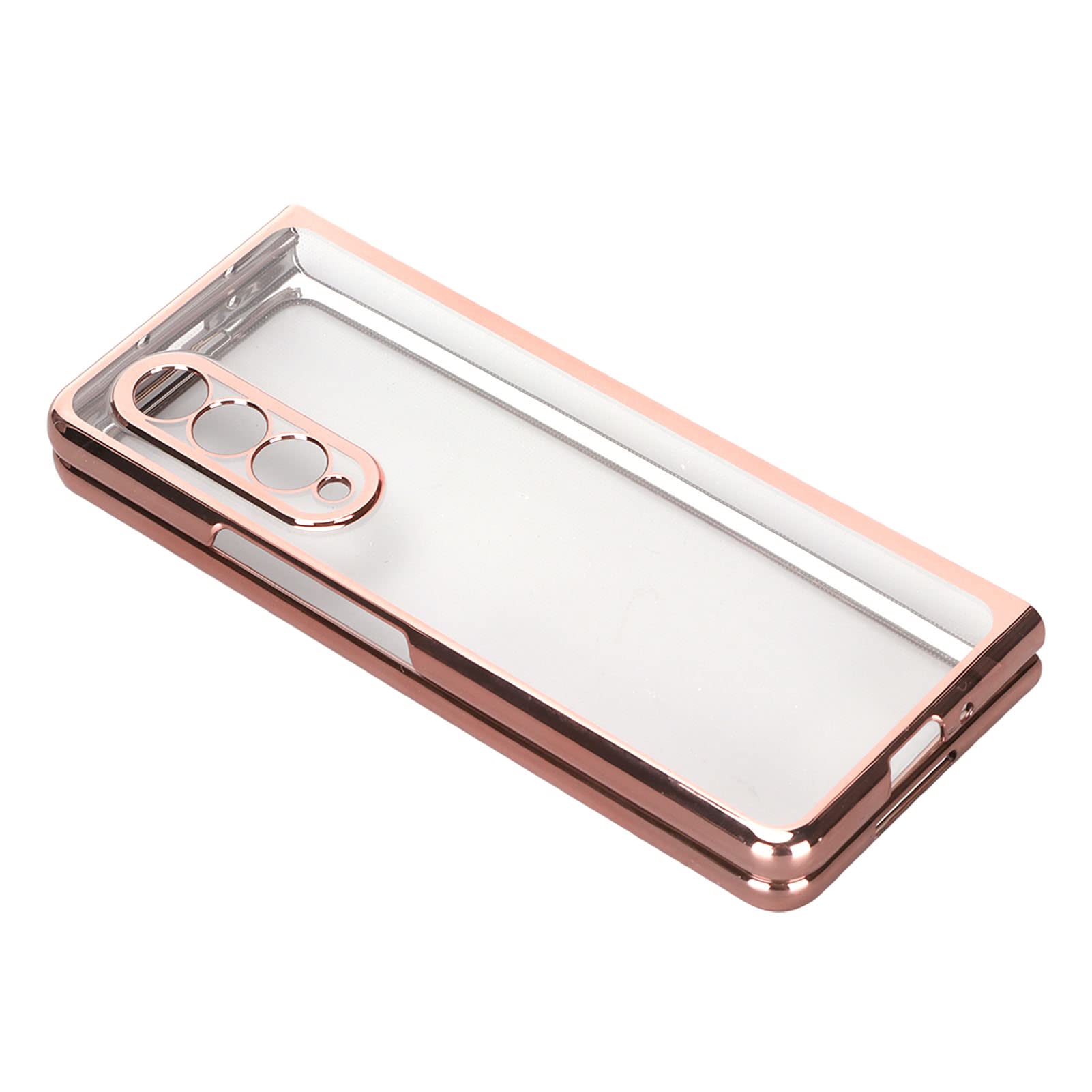 Cocoarm Custodia Pieghevole Elettroplaccata per Z Fold 3, PC (Rose Gold)