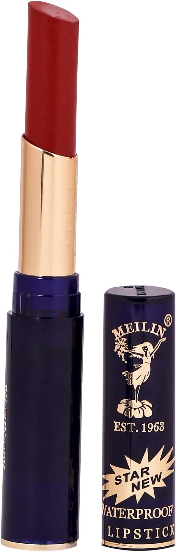 Meilin (Hong Kong) Non Transfer Matte Lipstick, Matte Finish, 4 g - In Maroon