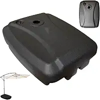 Base Plástica Grande 55L Para Ombrelone Lateral Areia ou Água Preta - AMZ