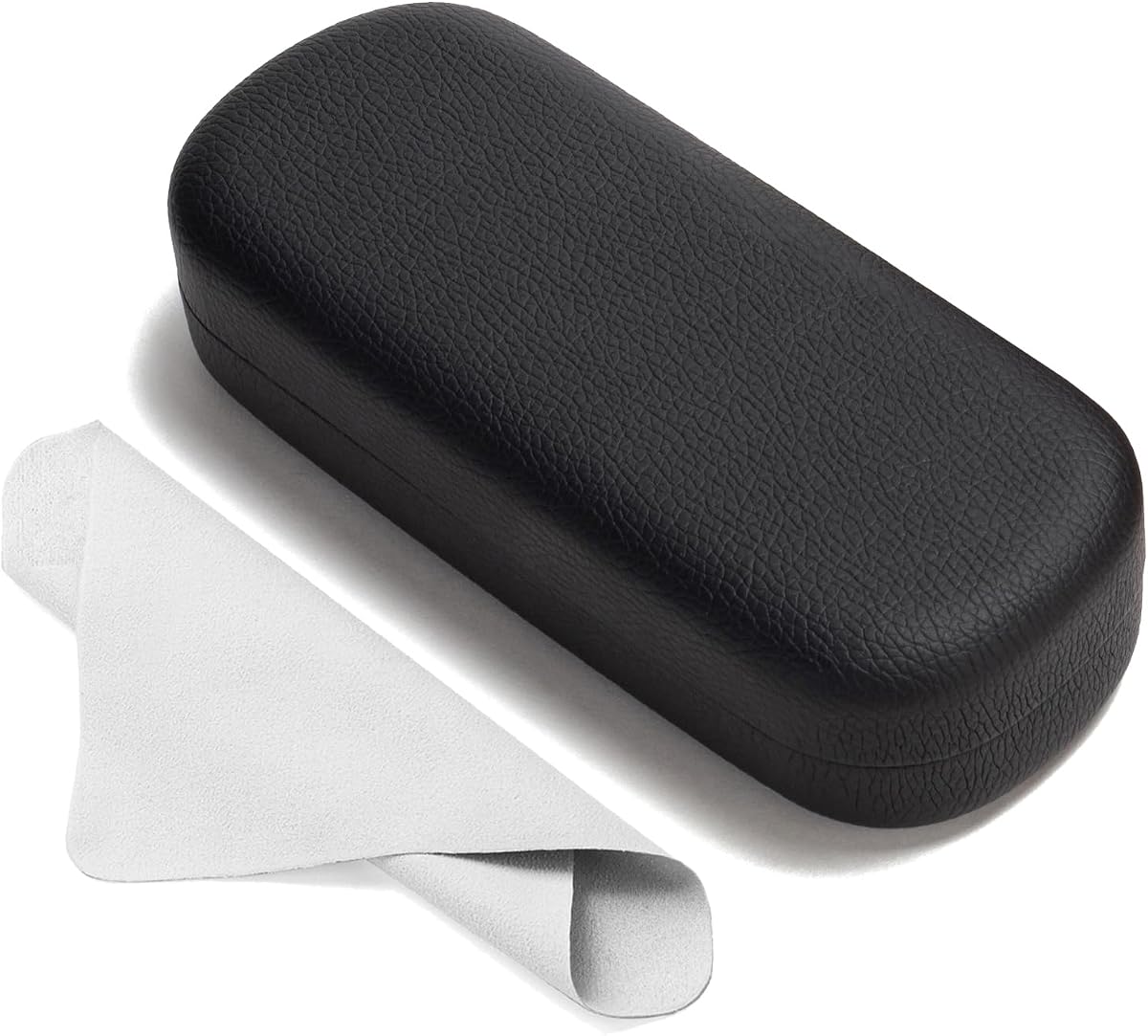 Marvolia Glasses Case Hard Shell Large Eyeglasses Case | PU Leather Protective Cases for Sunglasses Eyeglasses with Cleaning Cloth for Men Women