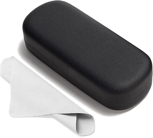 Marvolia Estuche para gafas de sol, funda rígida grande de piel sintética para gafas de sol