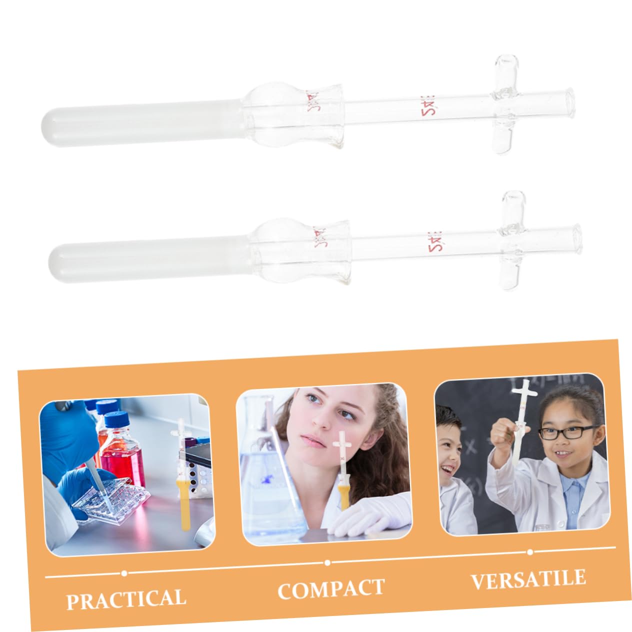 Amosfun 5 Sätze Zubehör Für Laborgläser Laborhomogenisatoren Schleifen Klein Stößel Zubehör Für Laborglaswaren Experiment Liefert Gewebehomogenisator Aus Glas Transparent 2 Stück * 5