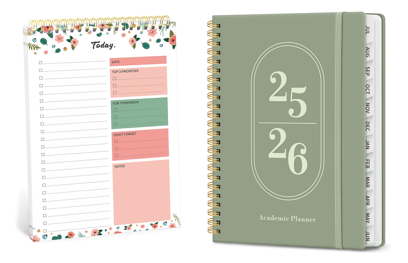 To Do List Pad - To Do List Notebook and Planner 2025-2026, Academic Year Weekly and Monthly Calender Planner