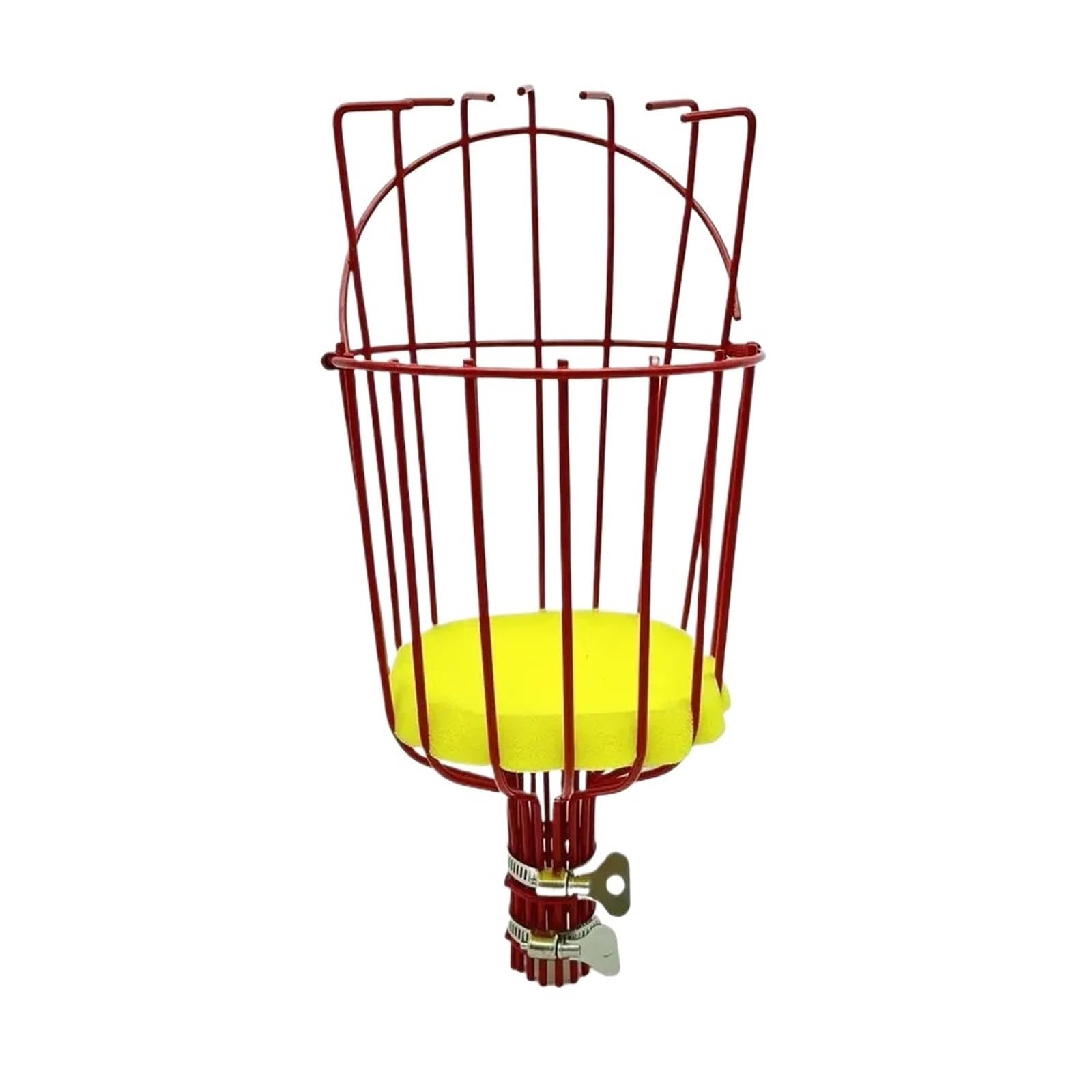 Cueille Fruit Cueille-Fruits à Long Manche avec Panier réglable for Pommes, mangues, poires et avocats - Outil Professionnel for vergers(Red)
