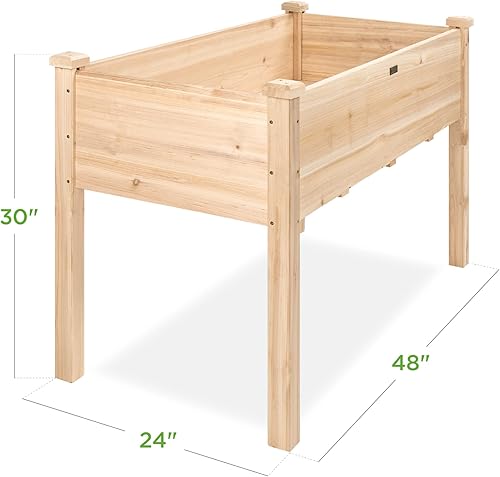 Miniatura 7 de Best Choice Products mueble de madera elevado estilo cama para el cultivo de verduras