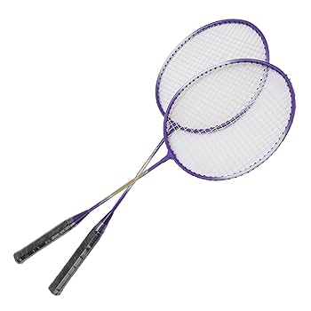 Badminton Racket, 2 Pcs 25.4in Ferroalloy Skidproof Handle