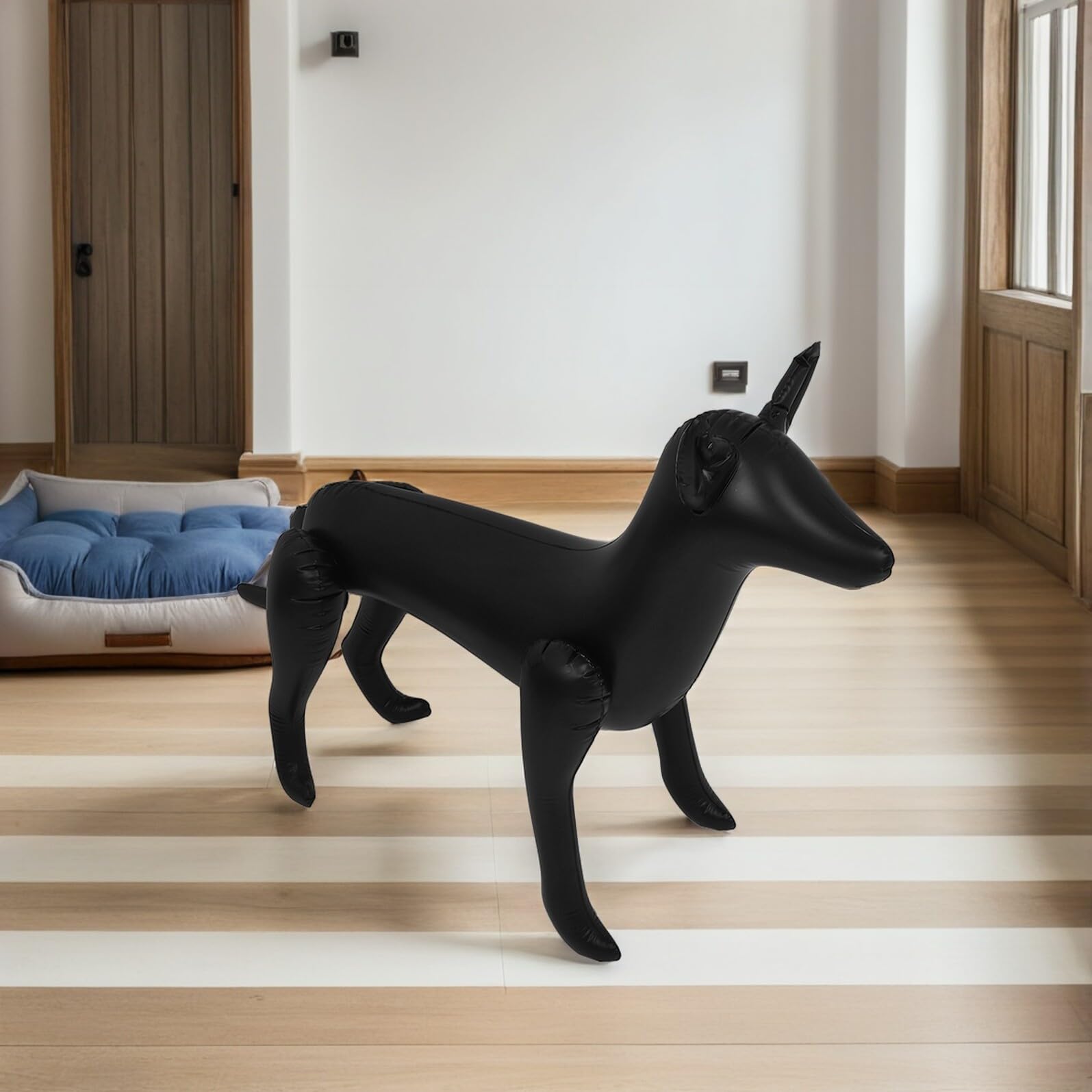 Mobestech Manichino Gonfiabile per Cani 2 Pezzi in PVC Nero 018Mm Espositore per Modelli di Cani e Abbigliamento per Animali Domestici Leggero e Portatile per Negozi Feste e Vetrine