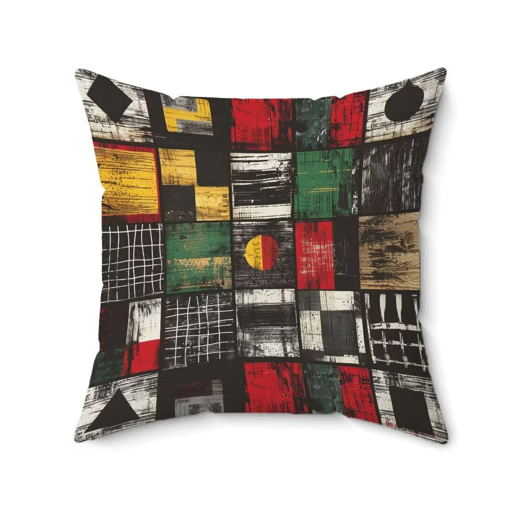 Poduszki na zewnątrz 75 x 75 cm, zestaw 4 beżowych czarnych poszewek na poduszki w stylu boho, wodoodporne, miękkie, kwadratowe, na sofę, do domu, S-7251