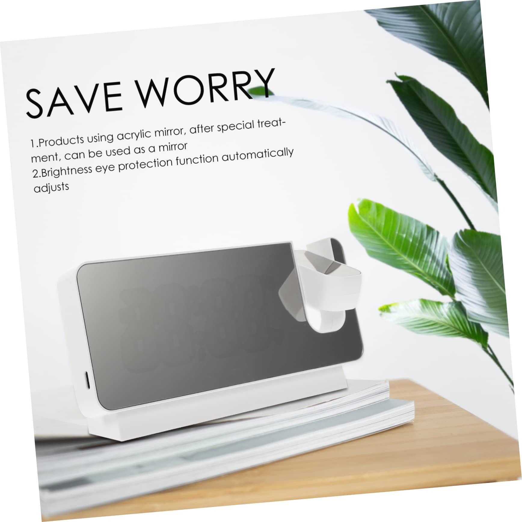 IMIKEYA 2sätze Projektionswecker Mit USB- Digitale Alarmfunktion Und Einstellbarer Helligkeit Für Schlafzimmer Und Geräuschloses Design Nachtlichtfunktion