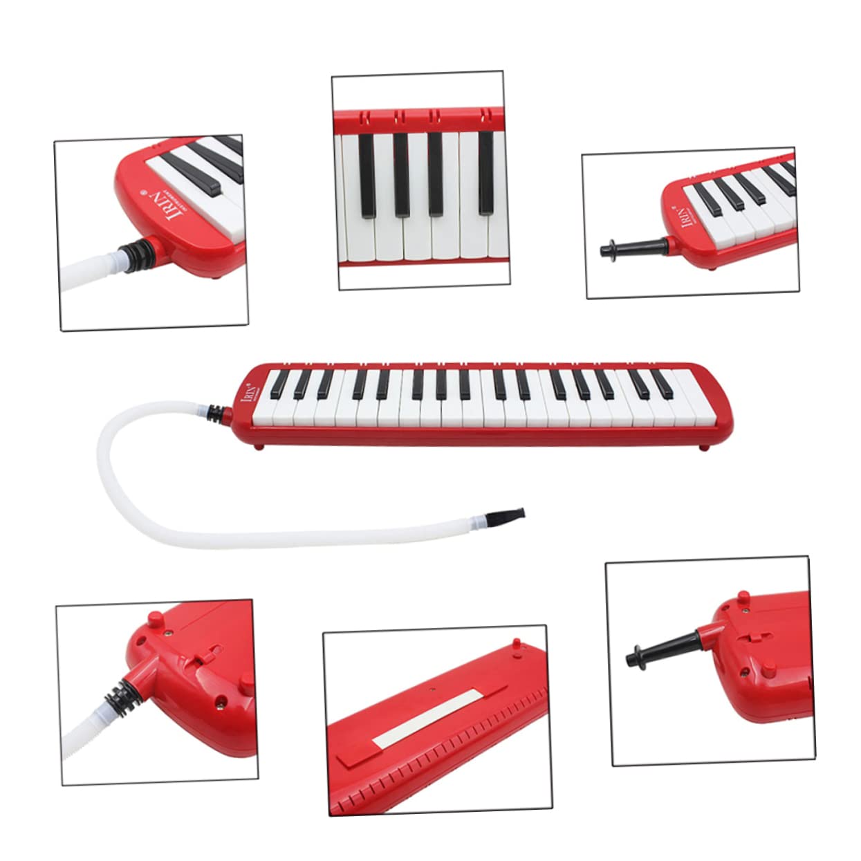 UKCOCO Data [ Melodica a 37 Tasti Strumento Chiave Con Custodia, Pianica Portatile Rossa Senza Batterie Per Principianti Amanti Della Musica, Per Praticare a Casa e in Viaggio