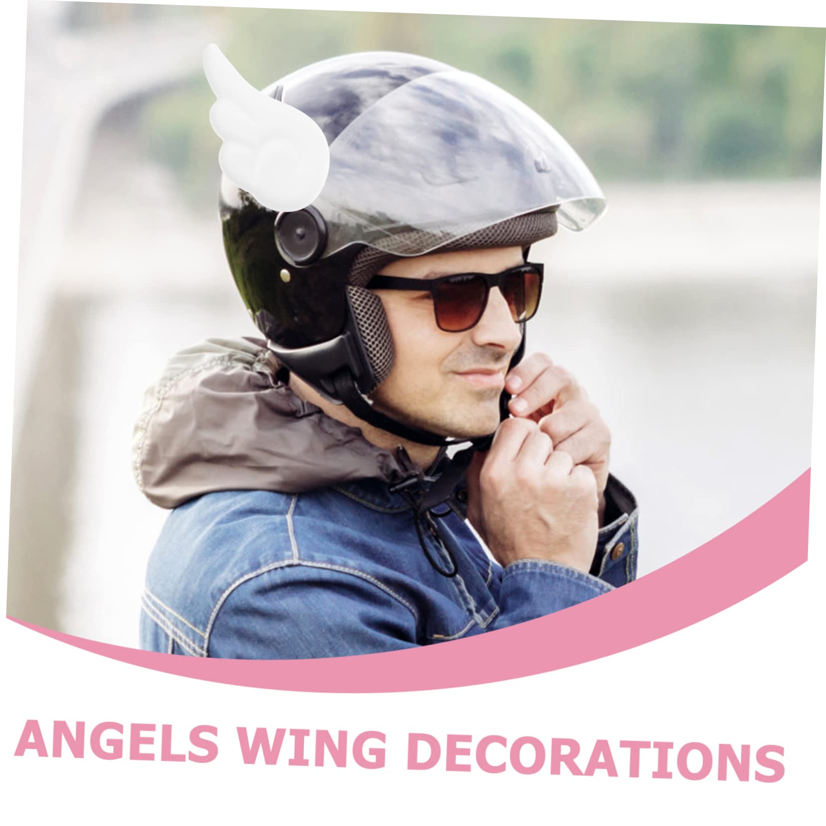 SOIMISS Ailes Décoratives Noires en Plastique et Tissu pour Casque de Moto, Paire Miniature D'accessoires Ailes de Coiffe Adaptées à L'atelier de Couture ou Usage Domestique SOIMISS Ailes Décoratives Noires en Plastique et Tissu pour Casque de Moto, Paire Miniature D'accessoires Ailes de Coiffe Adaptées à L'atelier de Couture ou Usage Domestique