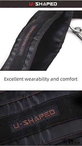 Miniatura 4 de Cinturón de levantamiento de pesas con cadena el cinturón de dominadas con peso cuenta con un diseño de cadena resistente para proporcionar apoyo