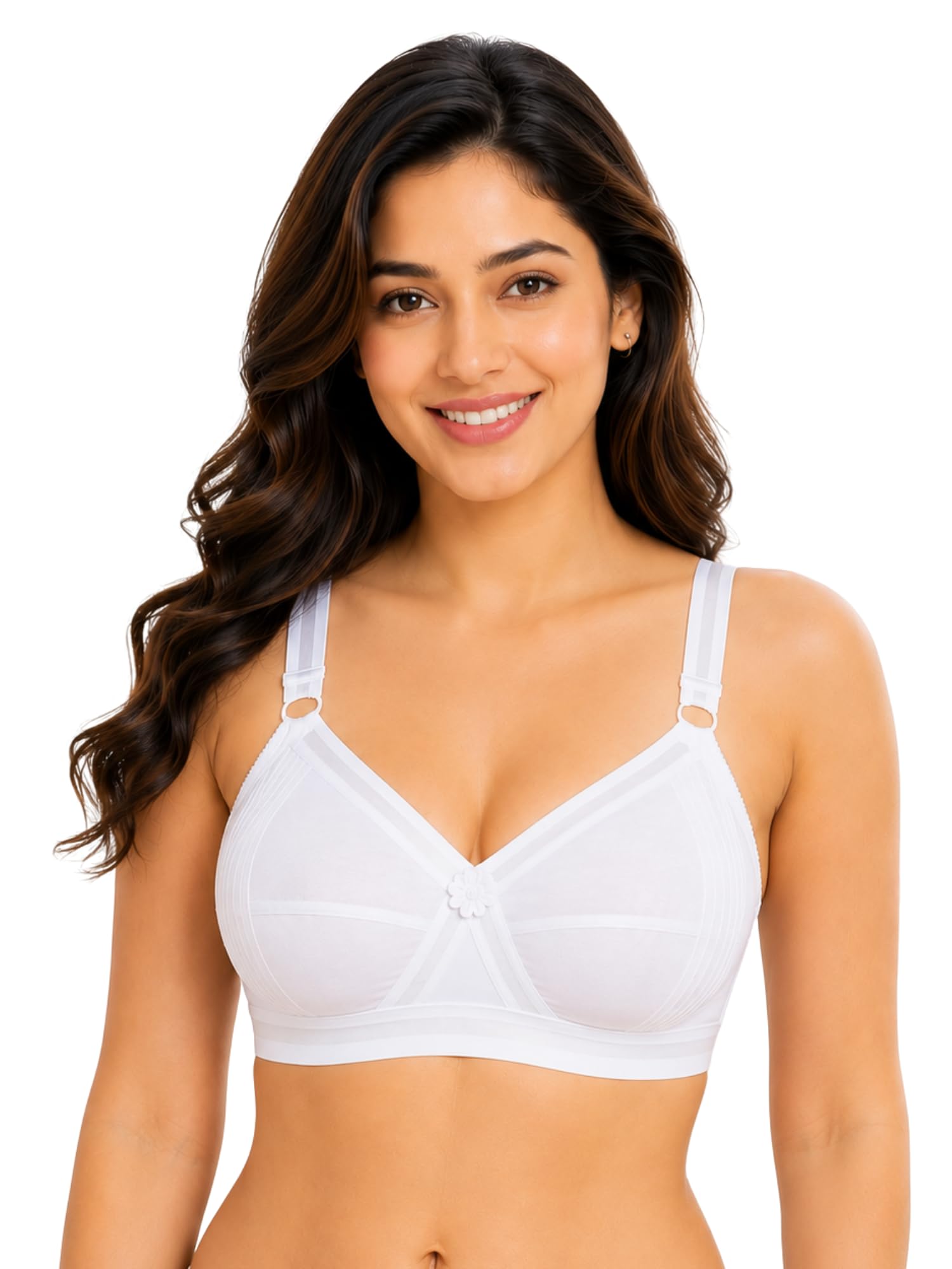 sona Women's Full Fit Pure Cotton Full Coverage Bra for Heavy Bust Plus Size Adjustable Straps with 4X4 Hook & Eye Closure (Pack of 1)-picture-15