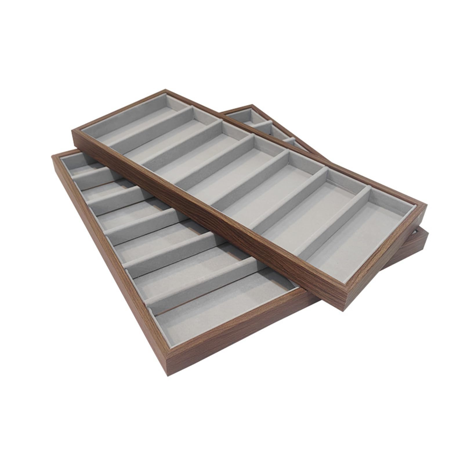 Générique Présentoir à Lunettes en Bois avec Doublure en Flanelle Douce, pour la Maison et Le Bureau, Mallette de Rangement pour Lunettes de Soleil protectrices
