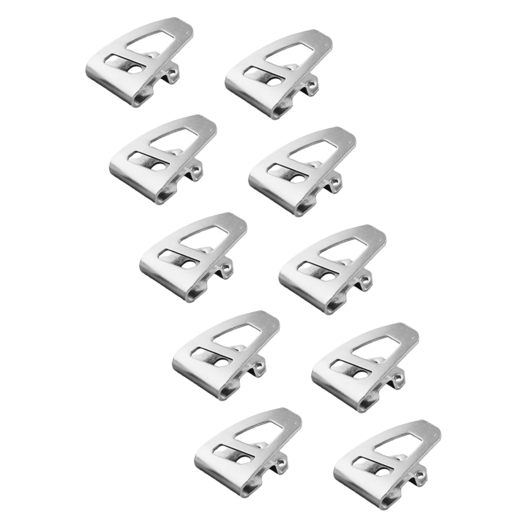 Kisangel 10 Crochets de Ceinture en Acier Argenté pour Perforateur, Porte-outils Précis, Clips Robustes Adaptés aux Environnements de Travail