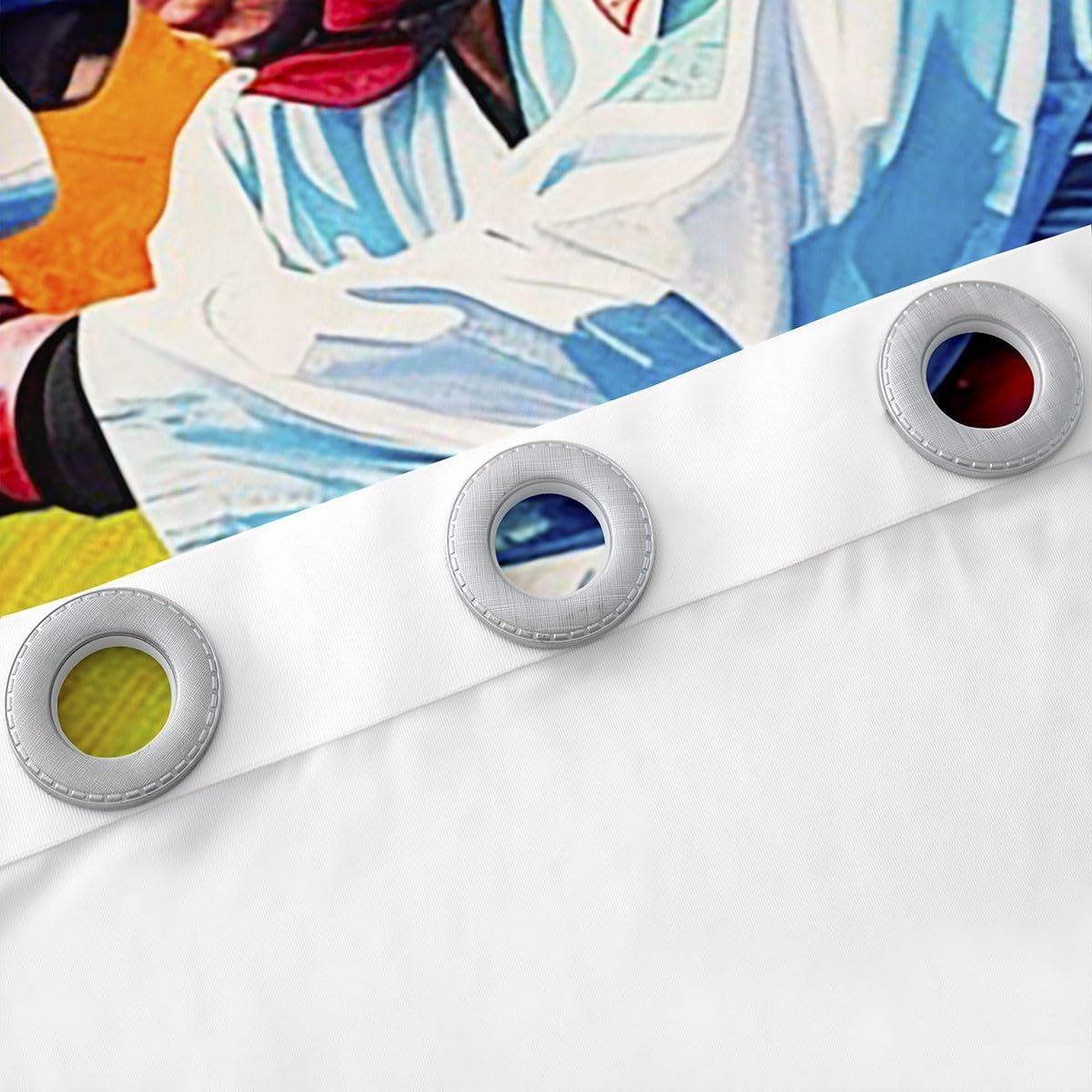 Castle Fairy Taekwondo Window Curtains Competition Sports Darkening Blackout Curtains Kung Fu Japanese Karate Window Treatments Oil Painting Style Grommet Top 2 Panel Set Drapes,38Wx45L