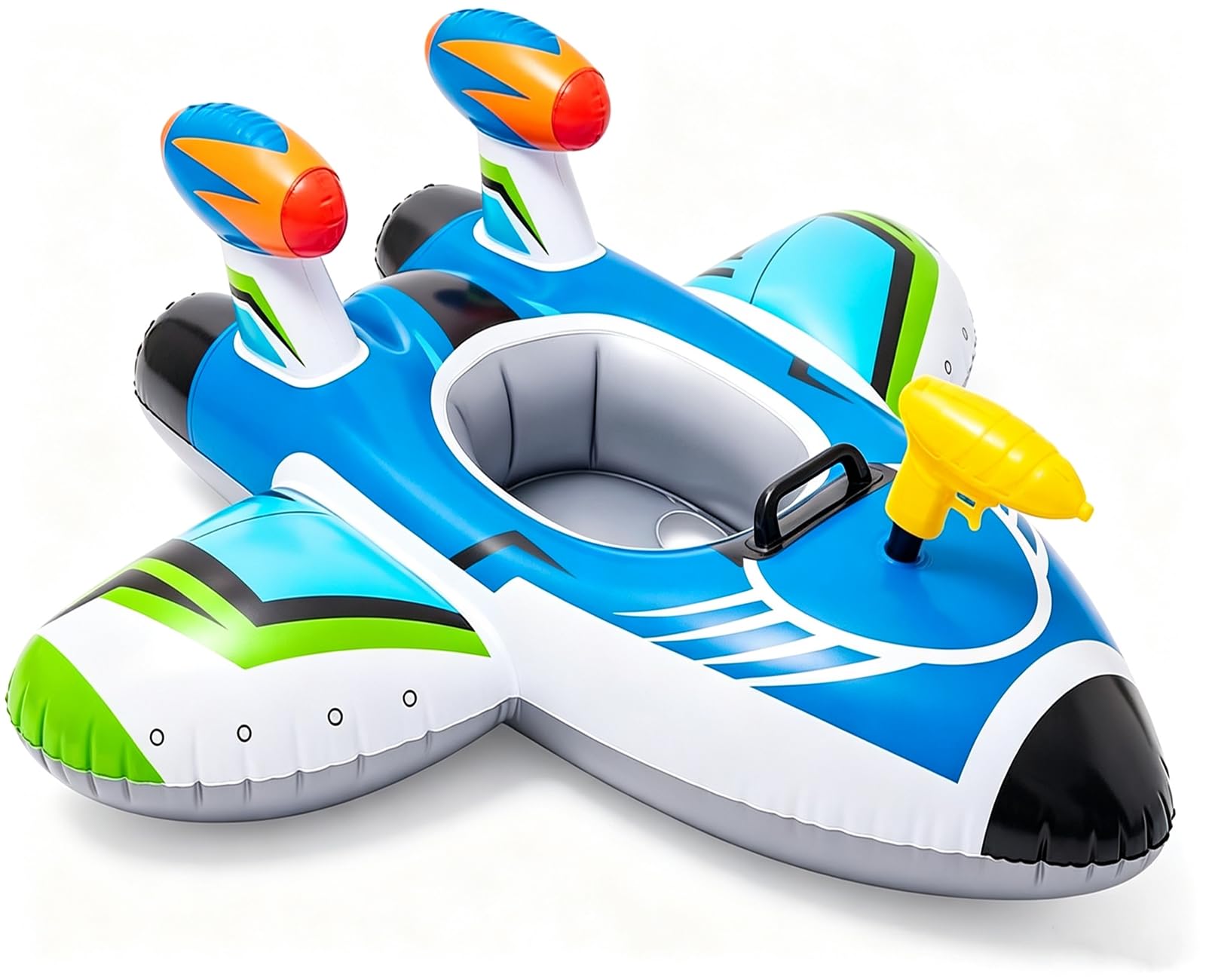 Pool Float with Water Gun Kids Inflatable Ride-Ons with Handles
