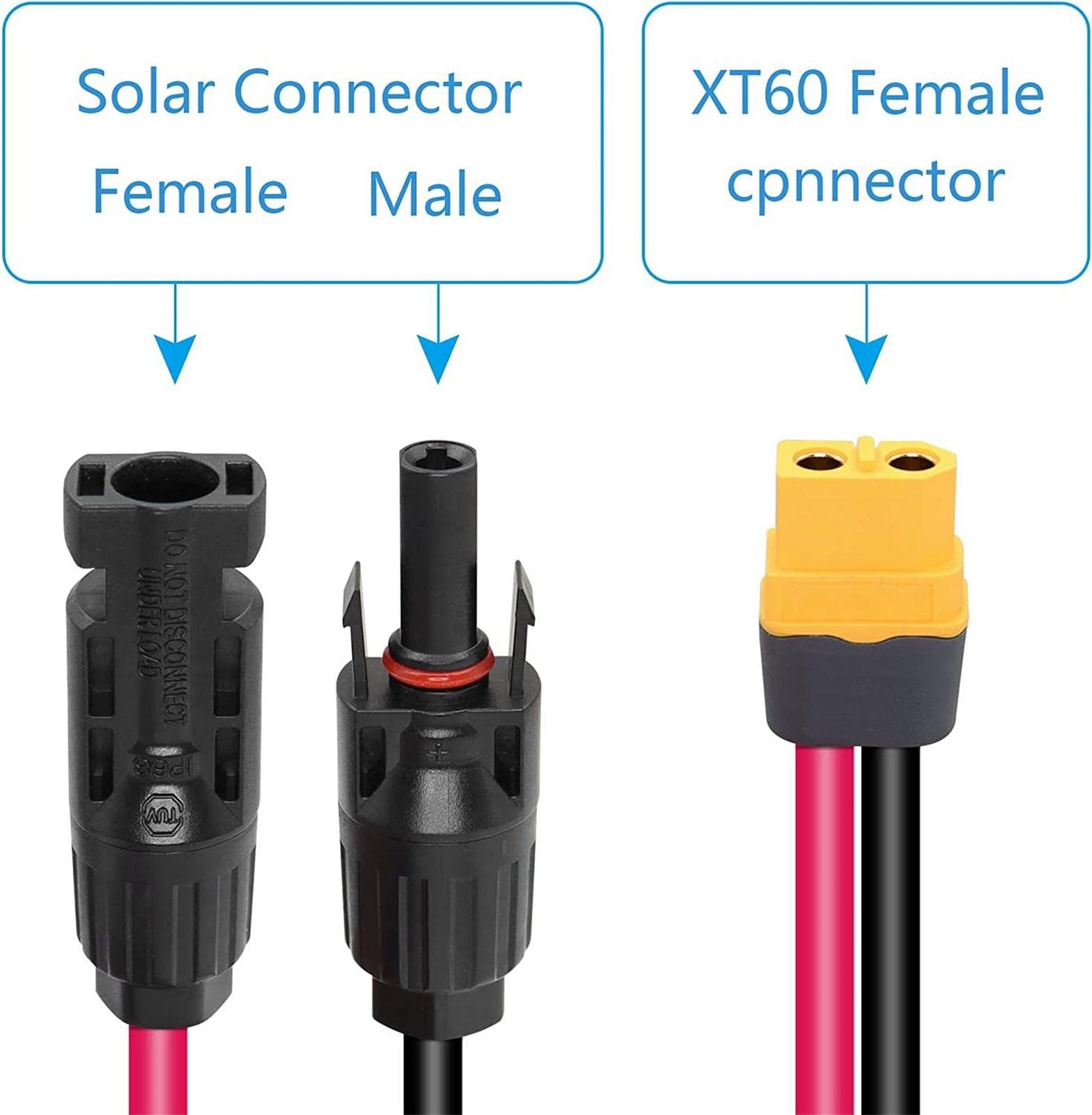 5 Przed?u?acz ?adowania Solar do 0 | Z? ?cze solarne do z? ?cza adaptera 0 - Kabel do przeno?nej elektrowni generatora s?onecznego 12AWG Zcsxk