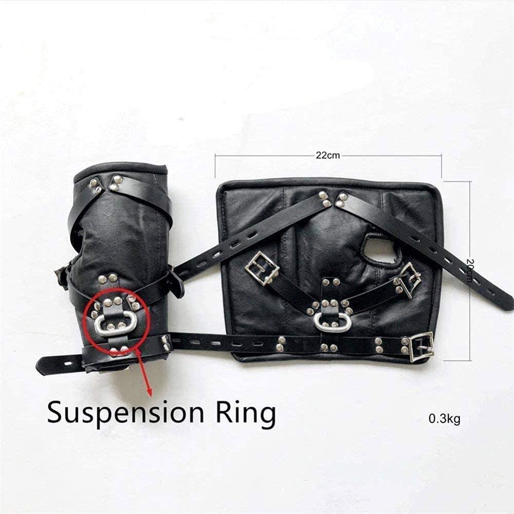 Leder Bondage Set Extremer Aufhängen Hand+Fuß Rückhalte Systeme Mit Handfesseln/Handschellen Und Fußfesseln für Erfahr Paare, SM Sklaven Fetisch Sexspielzeug für Frau und Mann