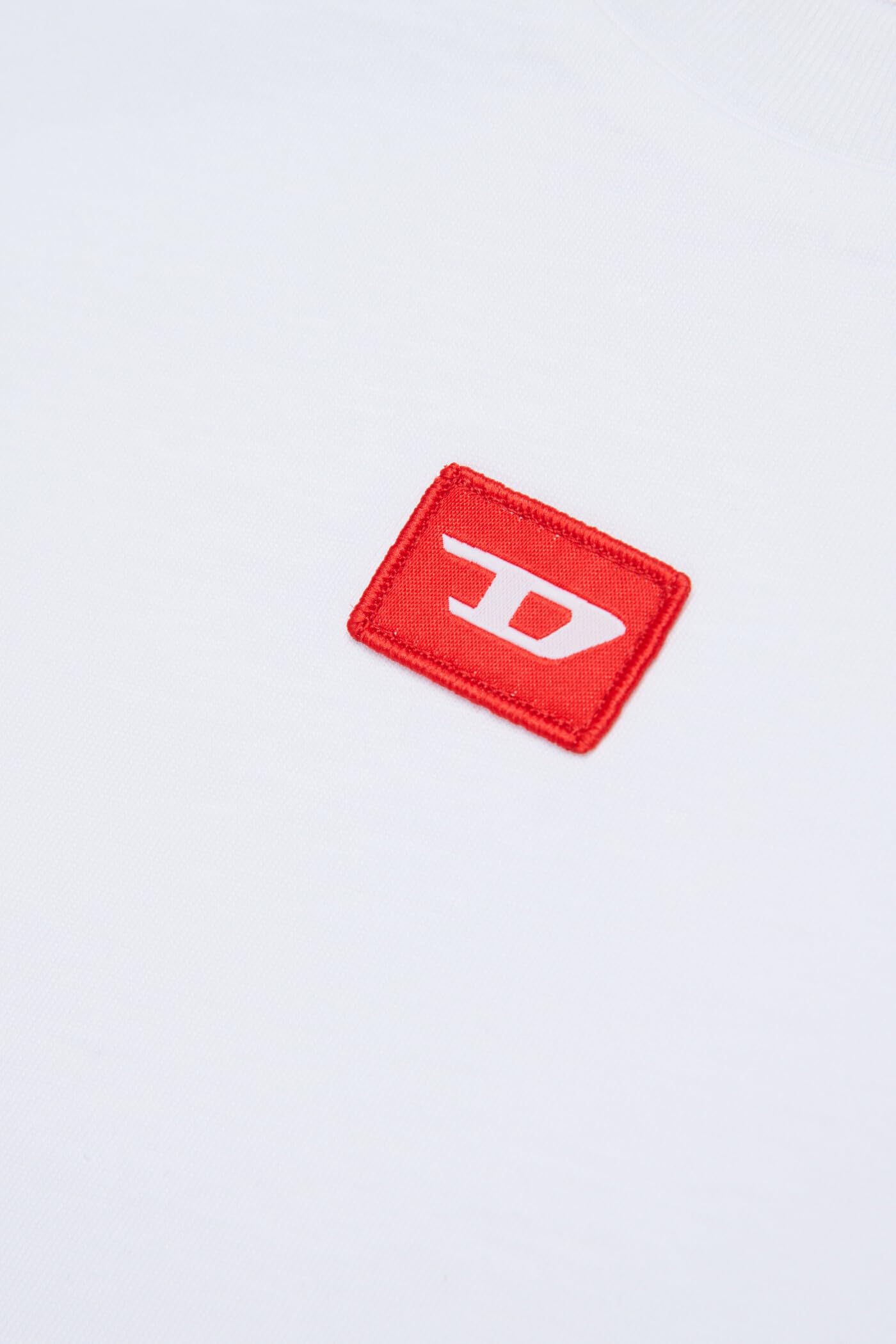 Diesel - Camiseta de punto para niño con parche en D rojo
