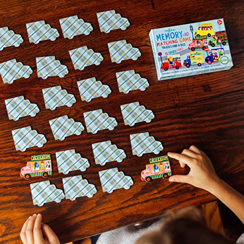 Eeboo: Trucks And A Bus Little Memory Matching Game, Developmental And Educational, Sharpens Recognition, Concentration And Memory, Perfect For Ages 3 And Up #TOP4