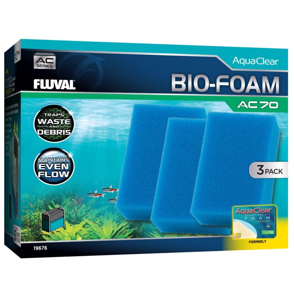 Fluval - Bio-Foam for AC70 Power Filter, 3-Pack – for Use in Freshwater & Saltwater Aquariums