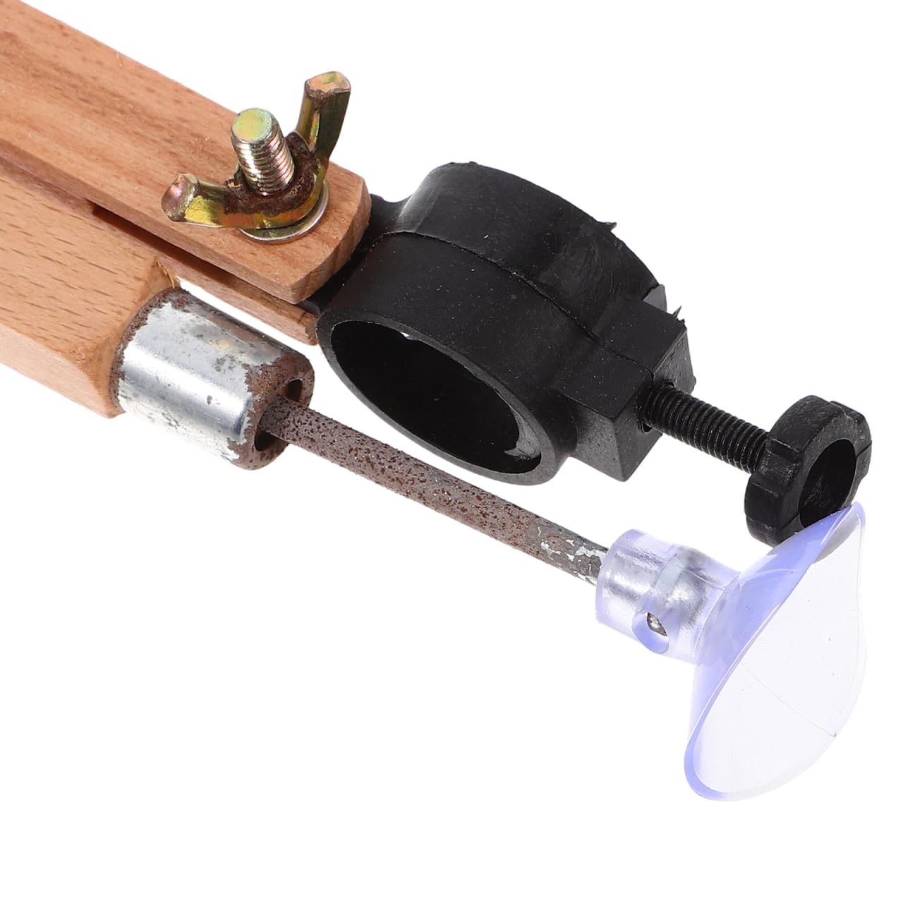 DOITOOL Compas Bois Grand Professionnel - Boussole de Dessin Enseignant - Tracé de Cercle Menuisier Charpentier - Porte-Craie et Marqueur Ventouse - Matériel Géométrie pour Tableau École Classe