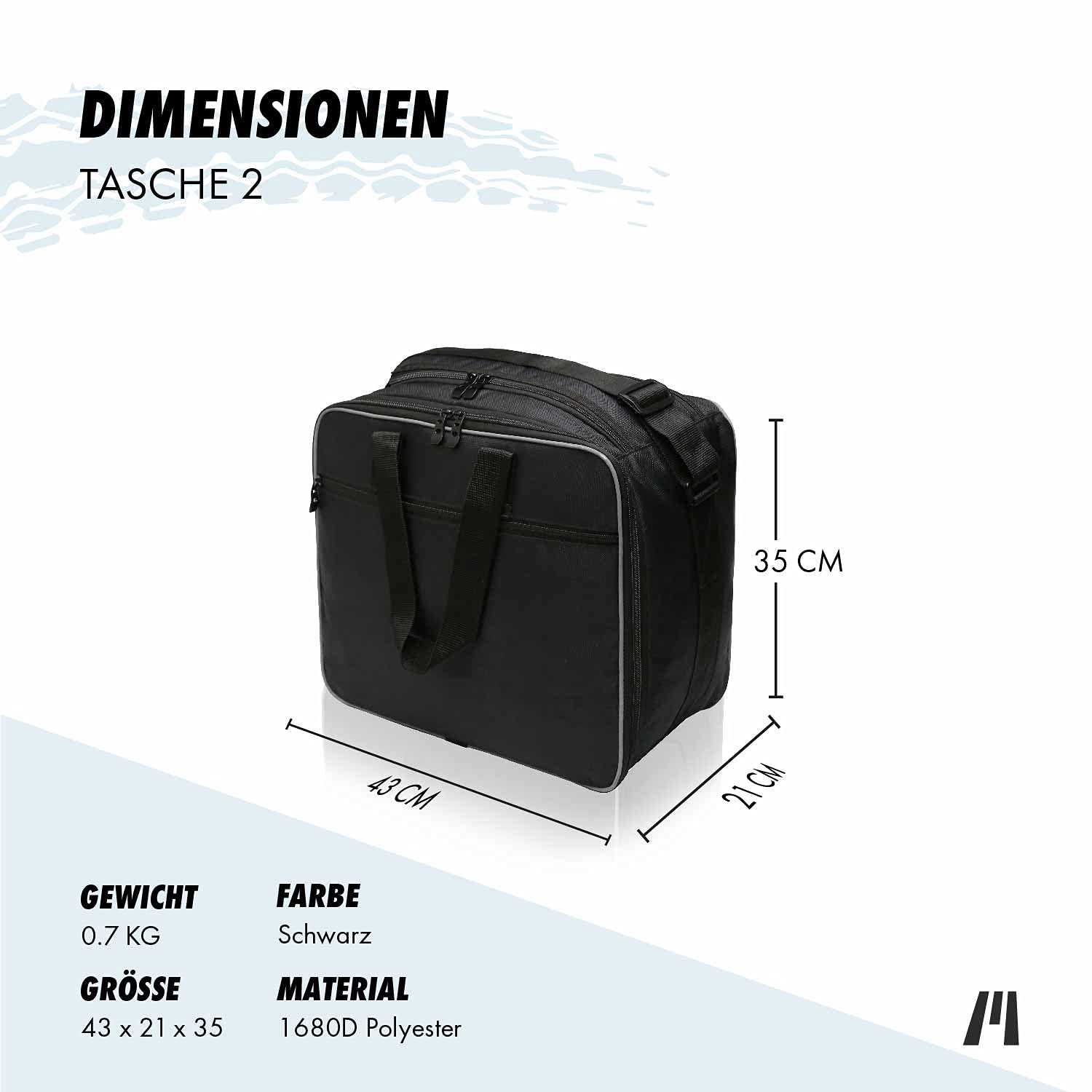 GETMORE Motorrad Innentaschen für Triumph Tiger Aluminium Koffer, 2 teilig