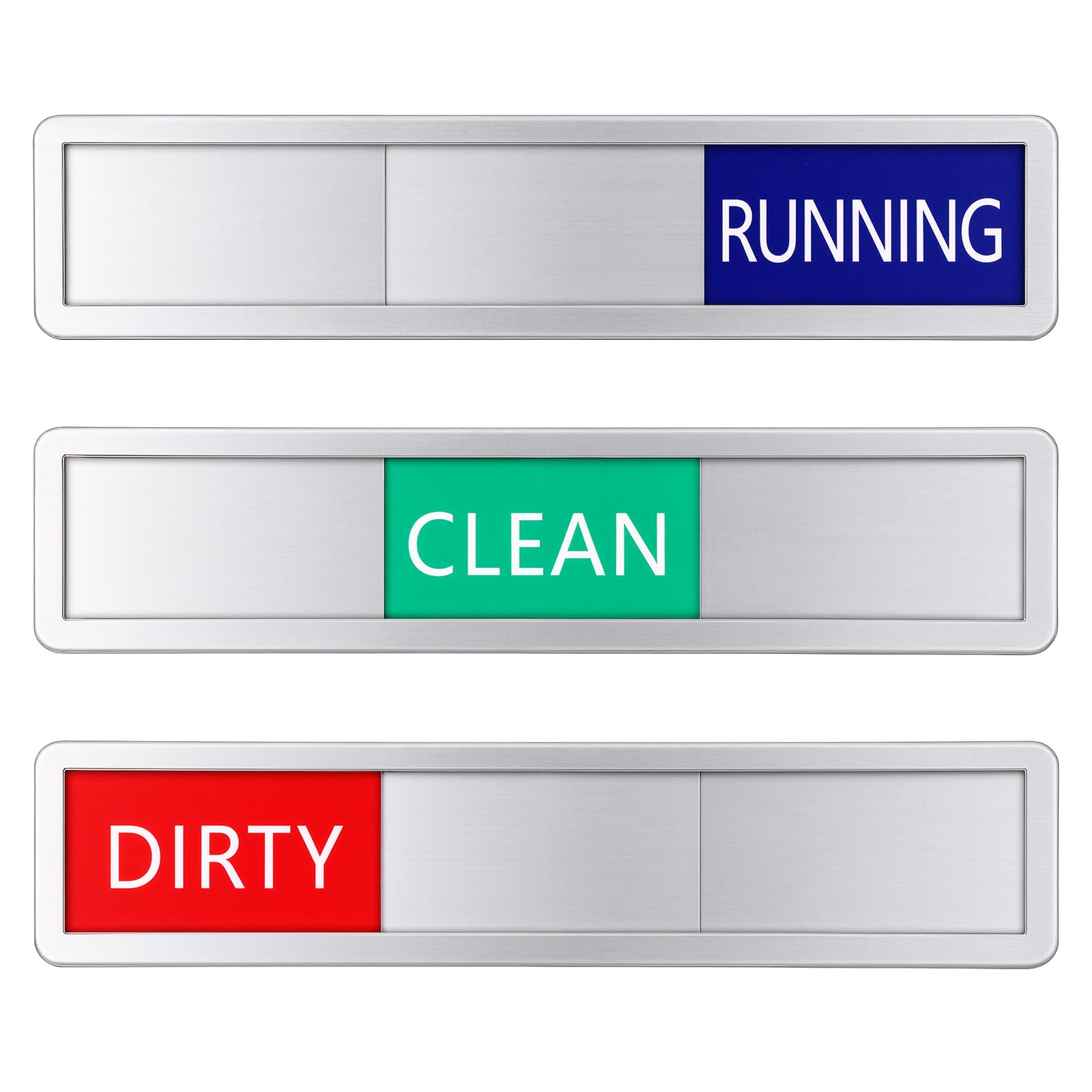 SAUBER/SCHMUTZIG Schiebeschild,Geschirrspüler Clean Dirty Dishwasher Sign,Clean Dirty Runing Schild,Geschirrspüler Küchenzabehör mit Doppelseitigem Kleber