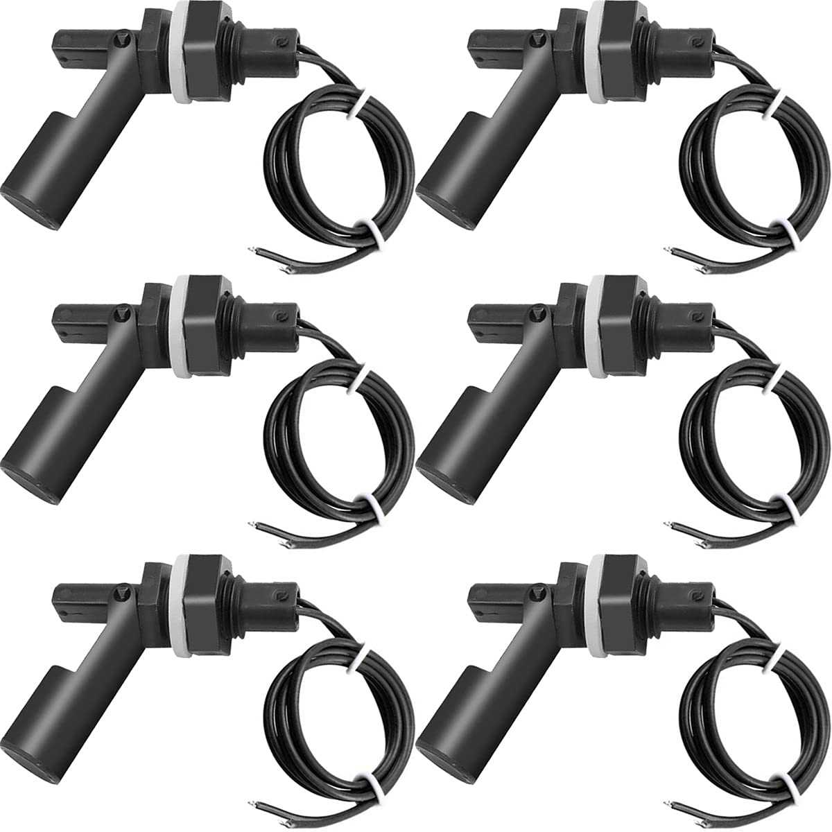 Interruttore a galleggiante, 6 pezzi Sensore di livello del liquido dell'acqua Montaggio laterale Orizzontale Pompa dell'acqua Interruttore a galleggiante per acquario per acquario