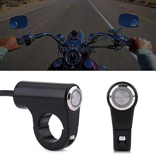 Miniatura 5 de Interruptor de botón de montaje para manillar de motocicleta, 7/8 pulgadas, 0.866 in, botón de arranque para motocicleta, botón de bocina, faros