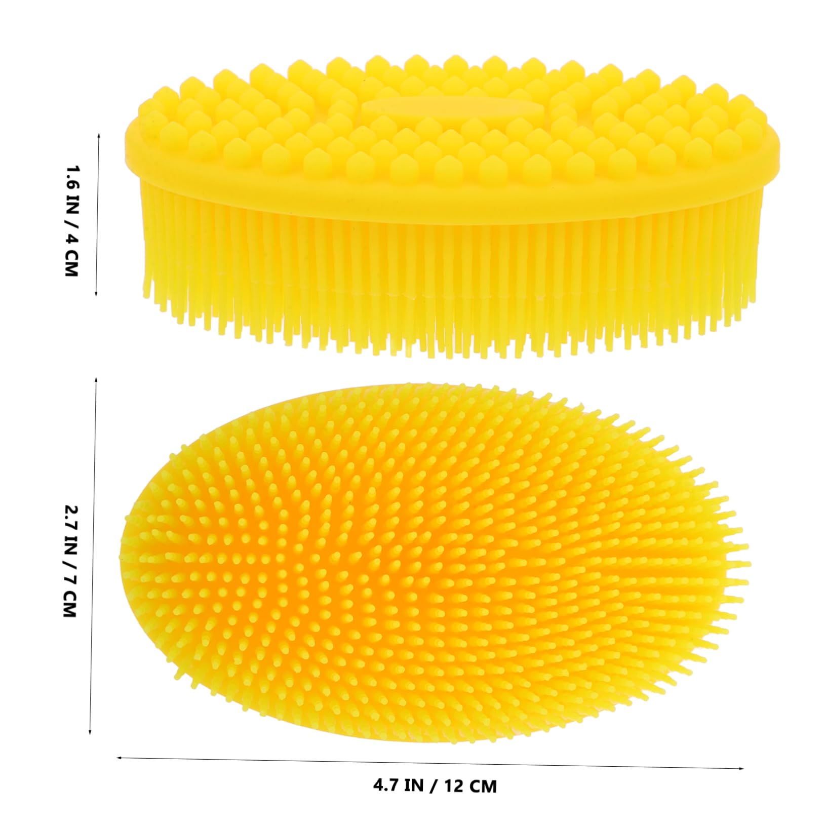 Toyvian Infant Soft Bath Brush Silicon Baby Hair Comb Scrubber Newborn Body Brush